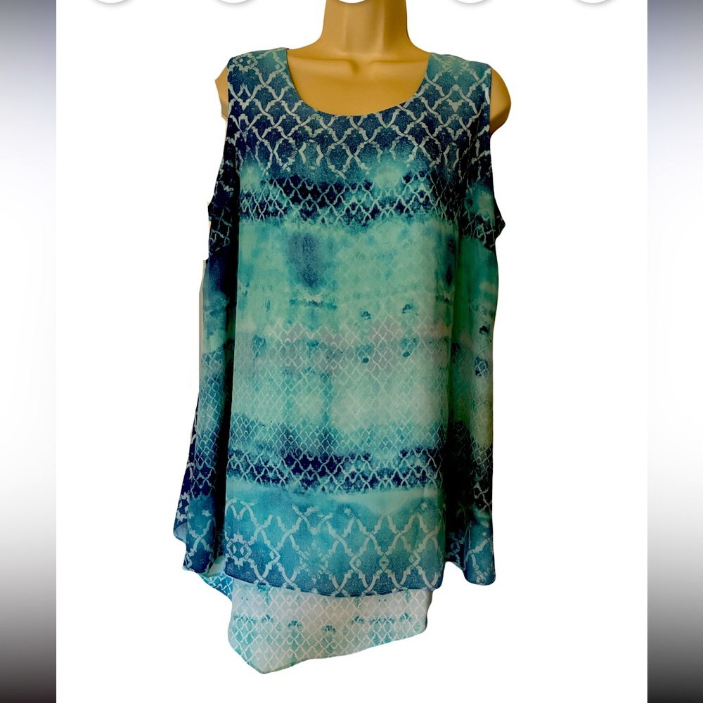 Style & Co. Sleeveless Blue Tunic
